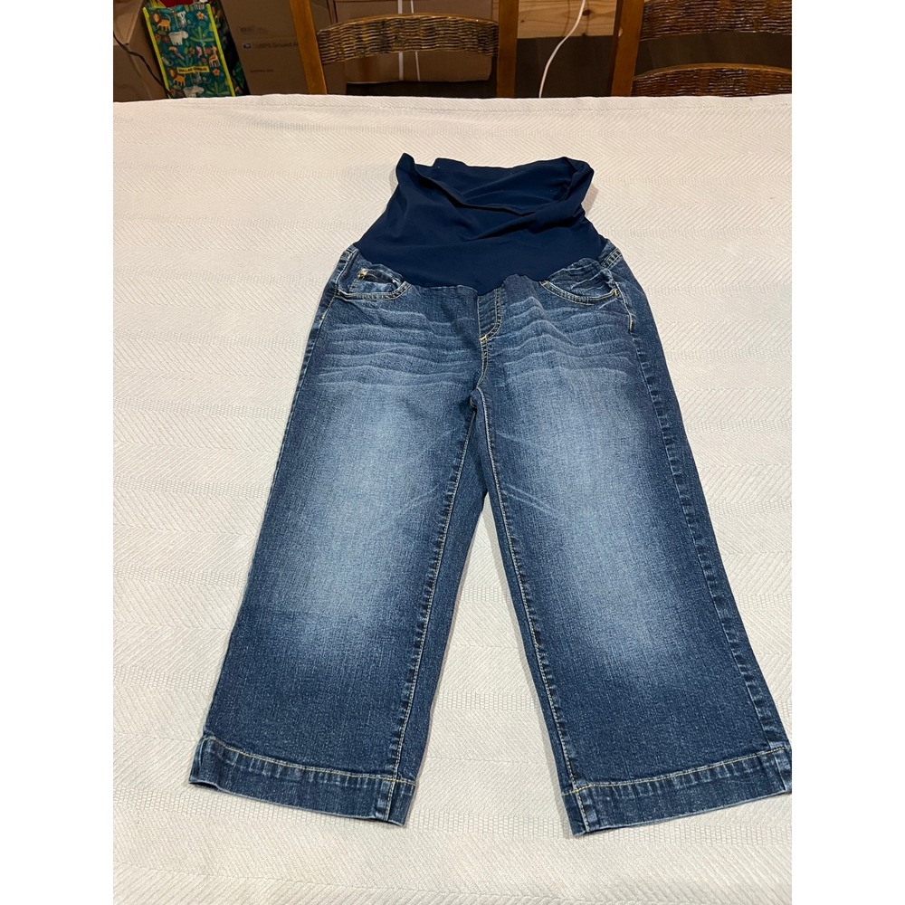 Women's Maternity Pregnancy American Star Denim Capris Capri Pants Size Medium